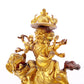 A serene gilt bronze statue of the patron saint