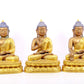 Three gilt bronze statues of Sakyamuni