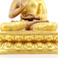 Three gilt bronze statues of Sakyamuni