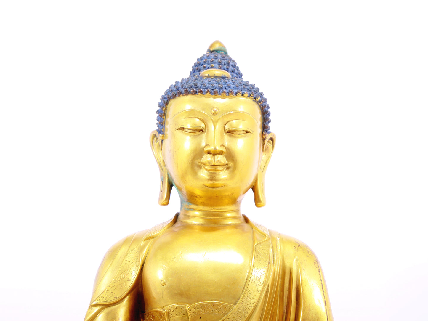 A serene alloy bronze Gautama Buddha