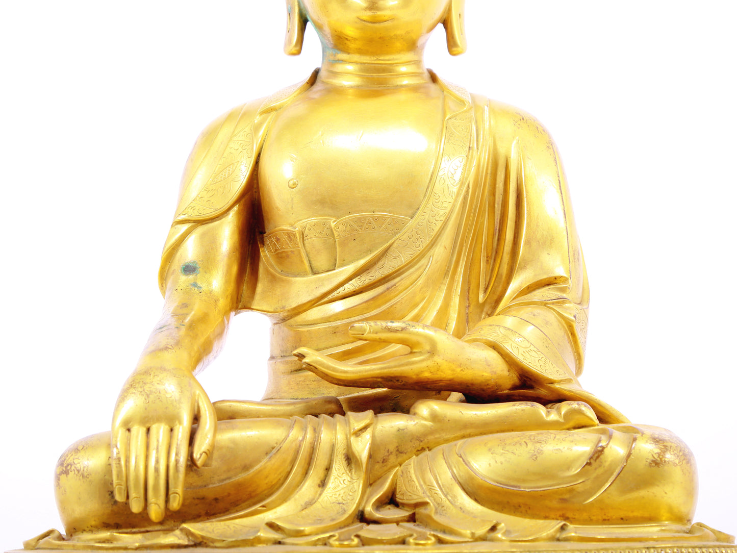 A serene alloy bronze Gautama Buddha