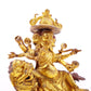 A serene gilt bronze statue of the patron saint