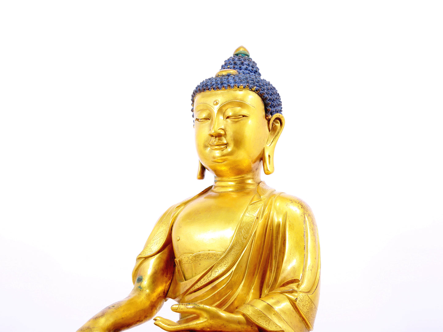 A serene alloy bronze Gautama Buddha