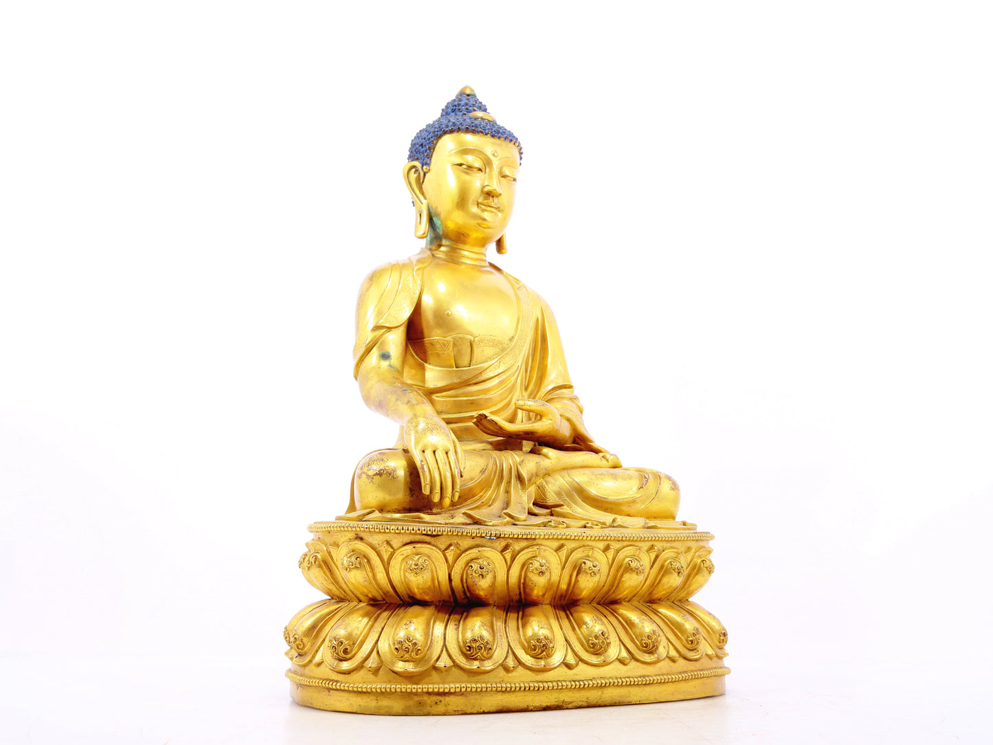 A serene alloy bronze Gautama Buddha