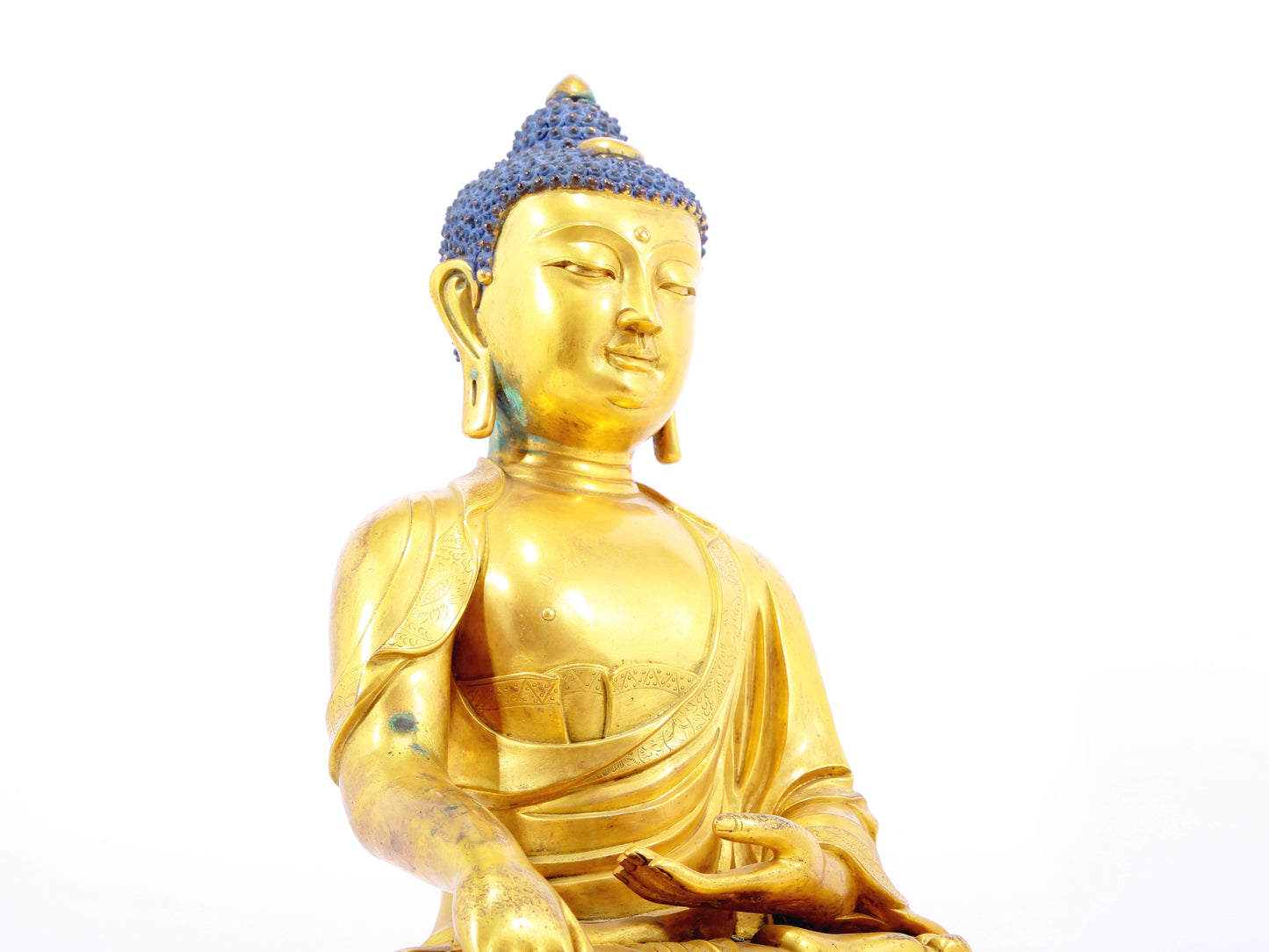 A serene alloy bronze Gautama Buddha