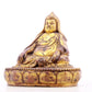 A serene gilt bronze statue of Tsongkhapa