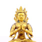 A serene gilt bronze statue of Bodhisattva