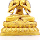 A serene gilt bronze statue of Bodhisattva