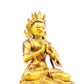 A serene gilt bronze statue of Bodhisattva