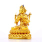 A serene gilt bronze statue of Manjushri Bodhisattva