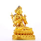 A serene gilt bronze statue of Manjushri Bodhisattva