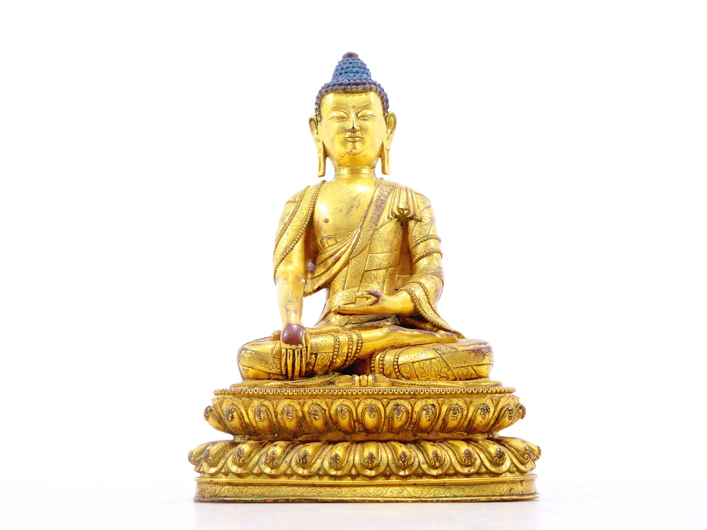 A serene alloy bronze Gautama Buddha