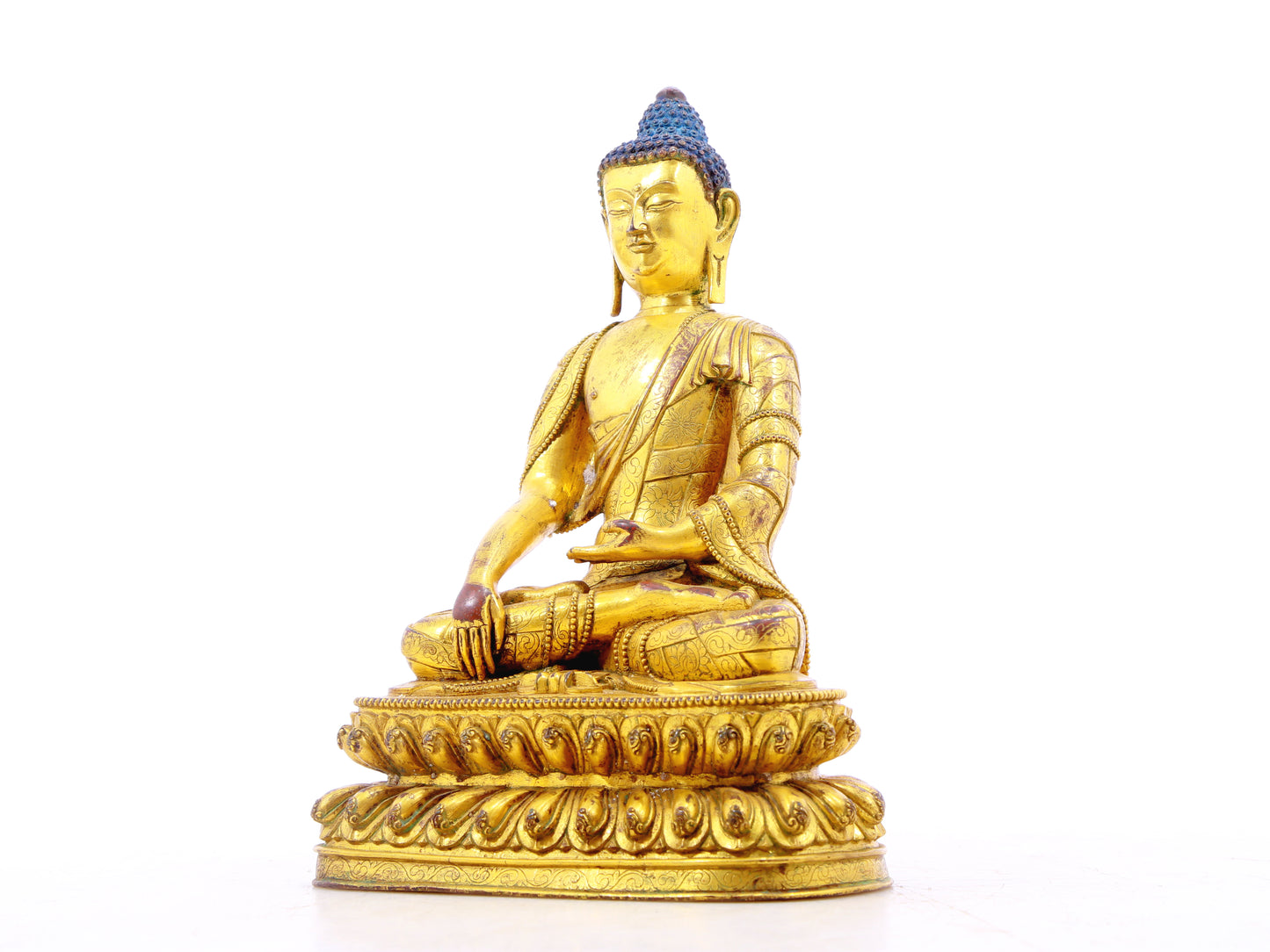 A serene alloy bronze Gautama Buddha