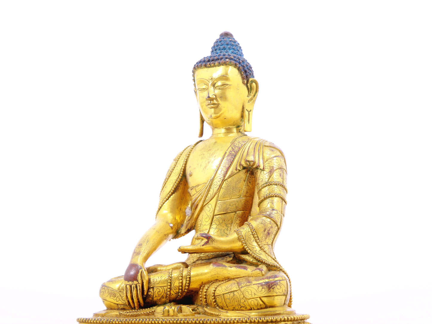 A serene alloy bronze Gautama Buddha