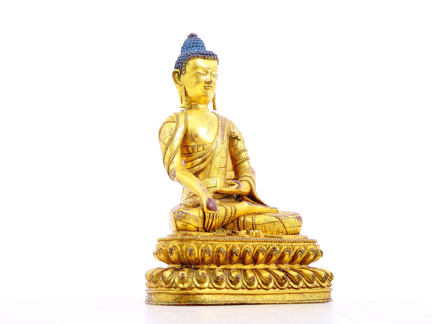 A serene alloy bronze Gautama Buddha