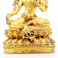 A serene gilt bronze statue of green Tara