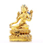 A serene gilt bronze statue of green Tara