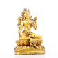 A serene gilt bronze statue of green Tara