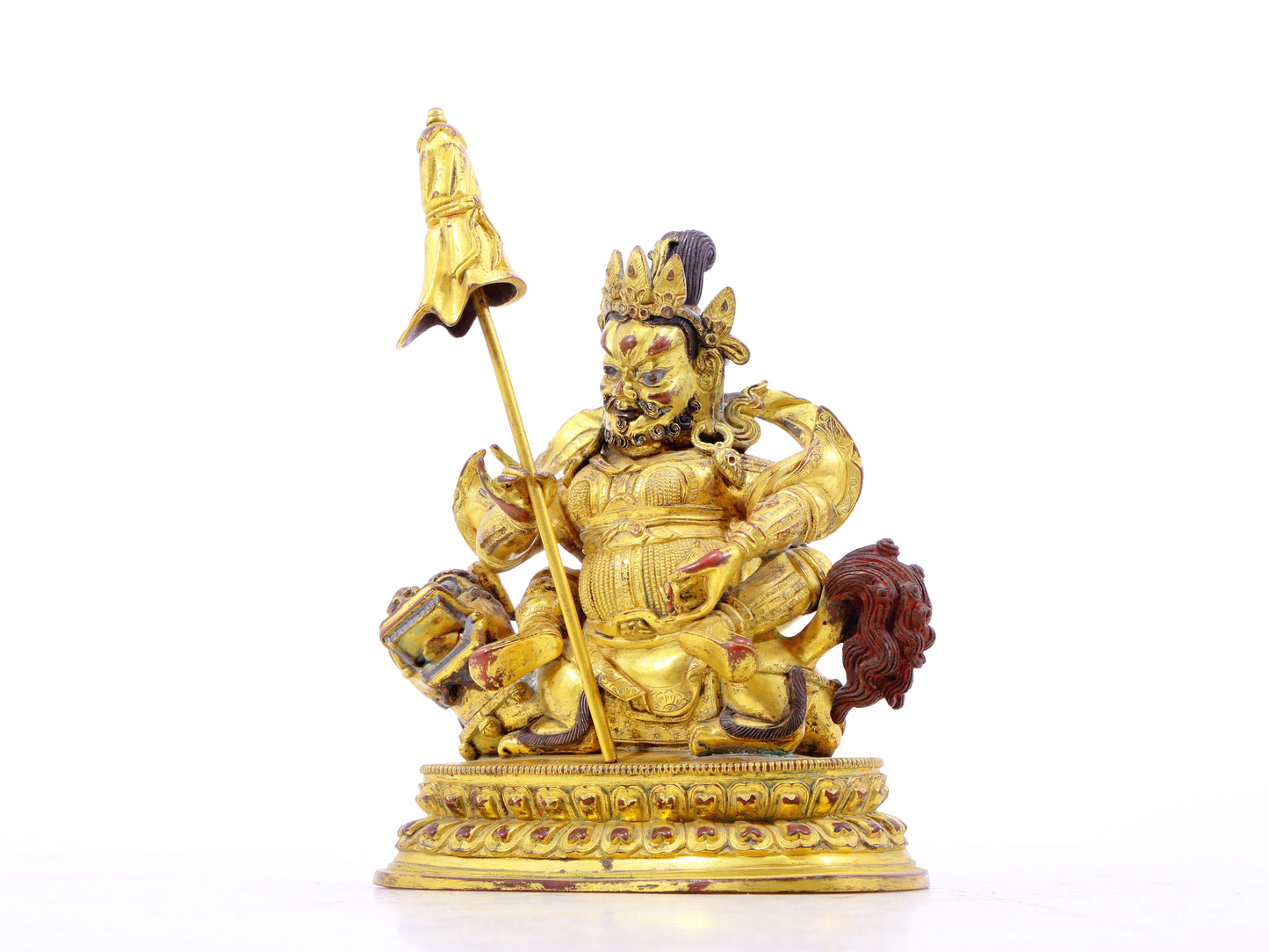 gilt bronze statue of the Heavenly King of Treasures