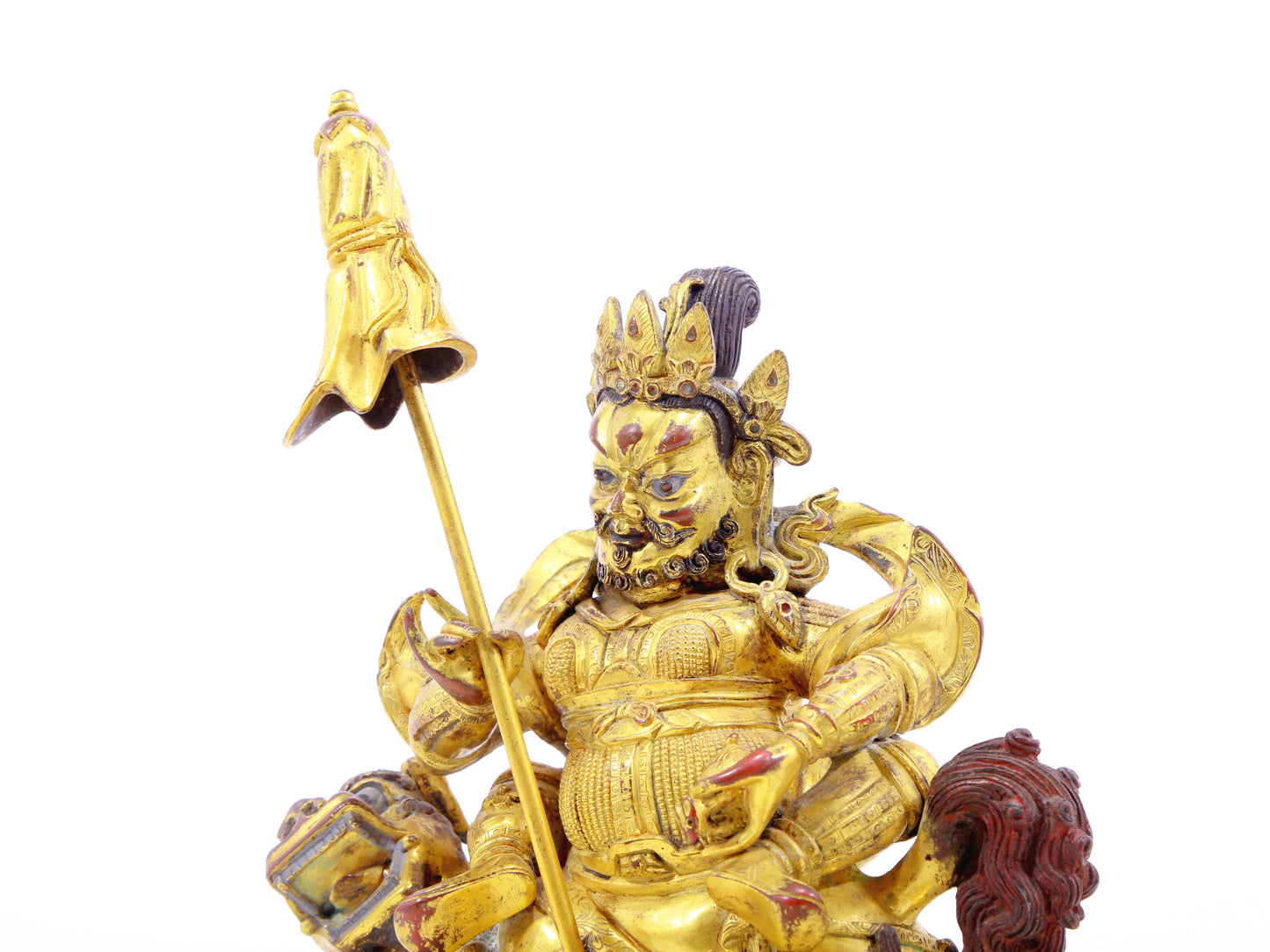 gilt bronze statue of the Heavenly King of Treasures