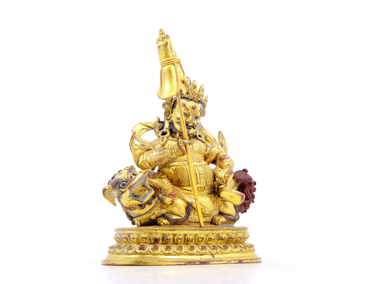 gilt bronze statue of the Heavenly King of Treasures