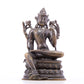 A serene alloy bronze inlaid silver-green Tara statue