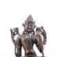 A serene alloy bronze inlaid silver-green Tara statue