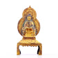 A serene gilt bronze statue of Gautama Buddha