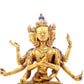 A serene gilt bronze statue of Bodhisattva