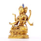 A serene gilt bronze statue of Bodhisattva