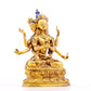 A serene gilt bronze statue of Bodhisattva