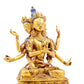 A serene gilt bronze statue of Bodhisattva