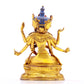 A serene gilt bronze statue of Bodhisattva