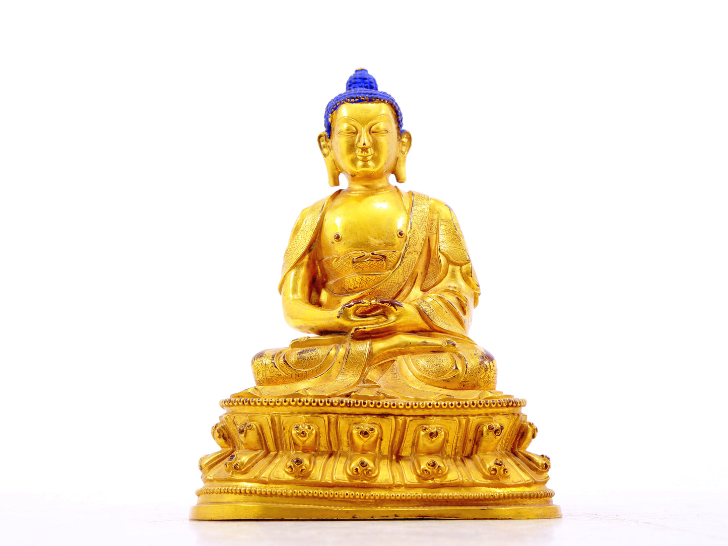 A serene alloy bronze Gautama Buddha