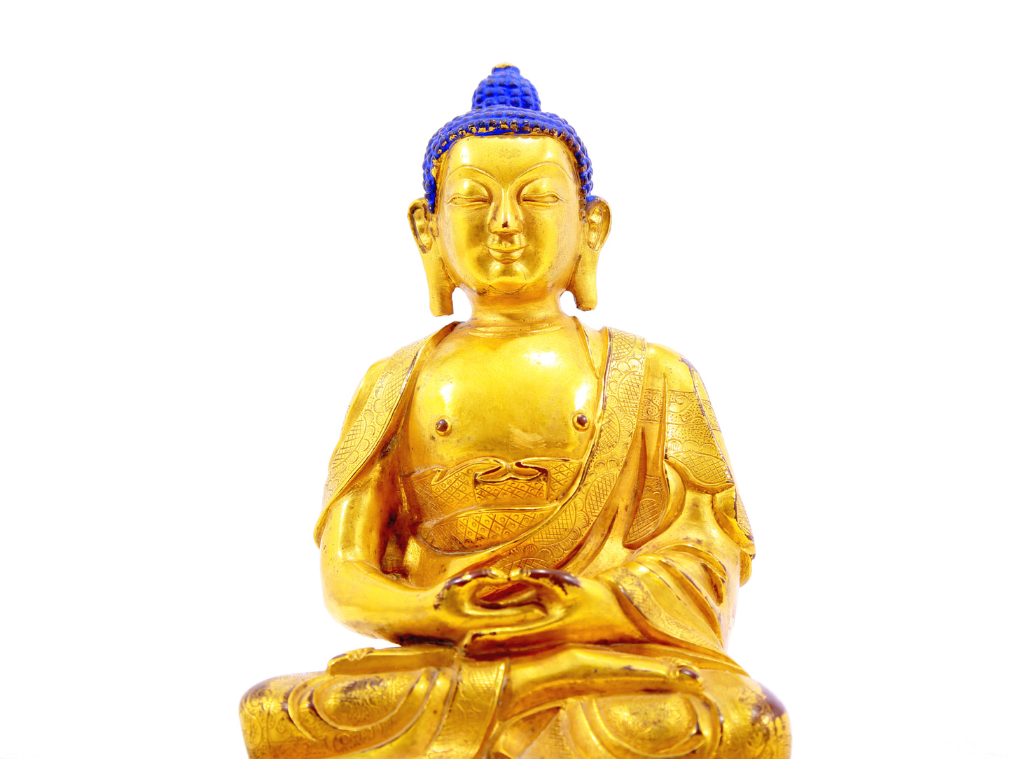 A serene alloy bronze Gautama Buddha