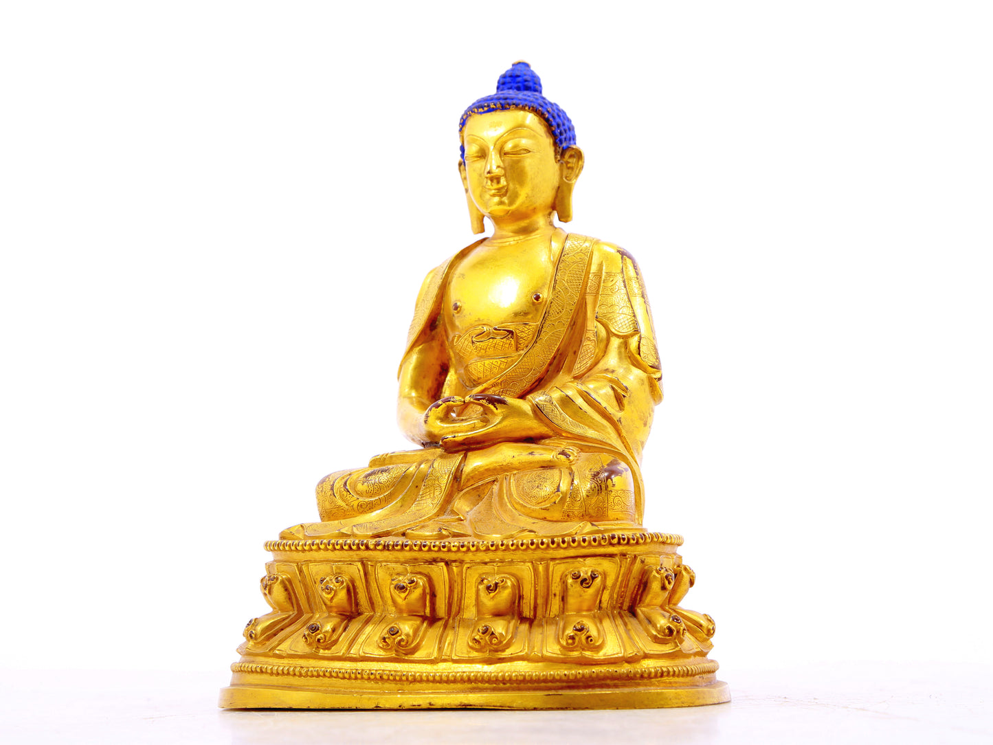 A serene alloy bronze Gautama Buddha