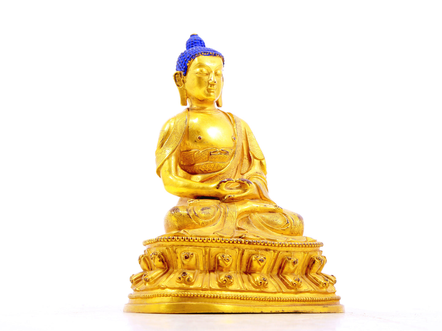 A serene alloy bronze Gautama Buddha