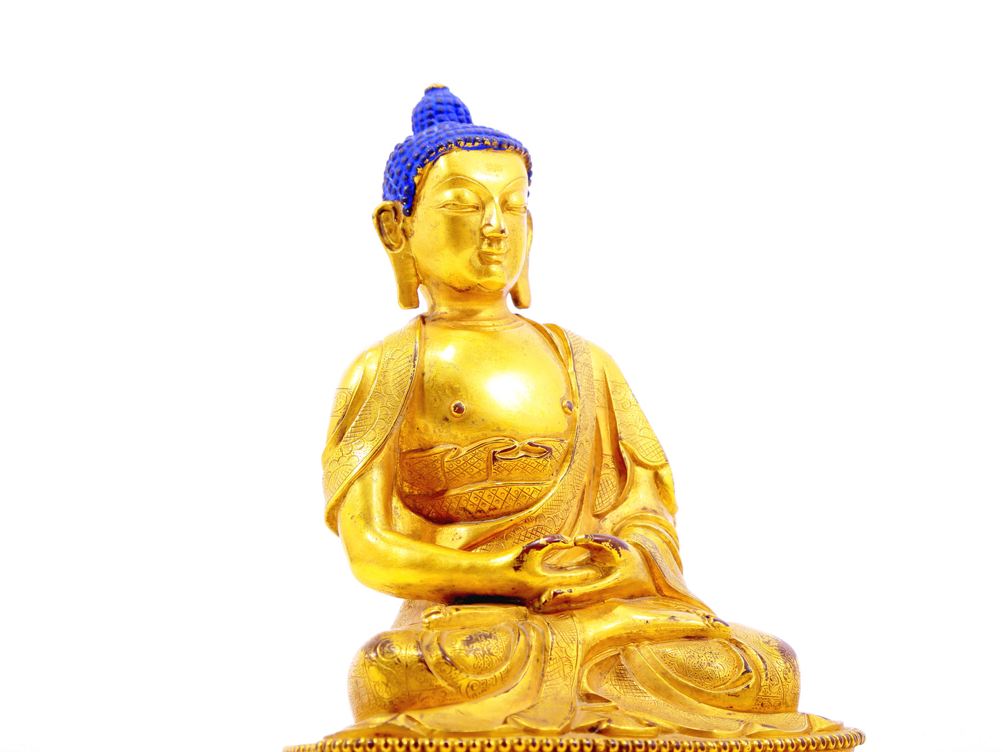 A serene alloy bronze Gautama Buddha