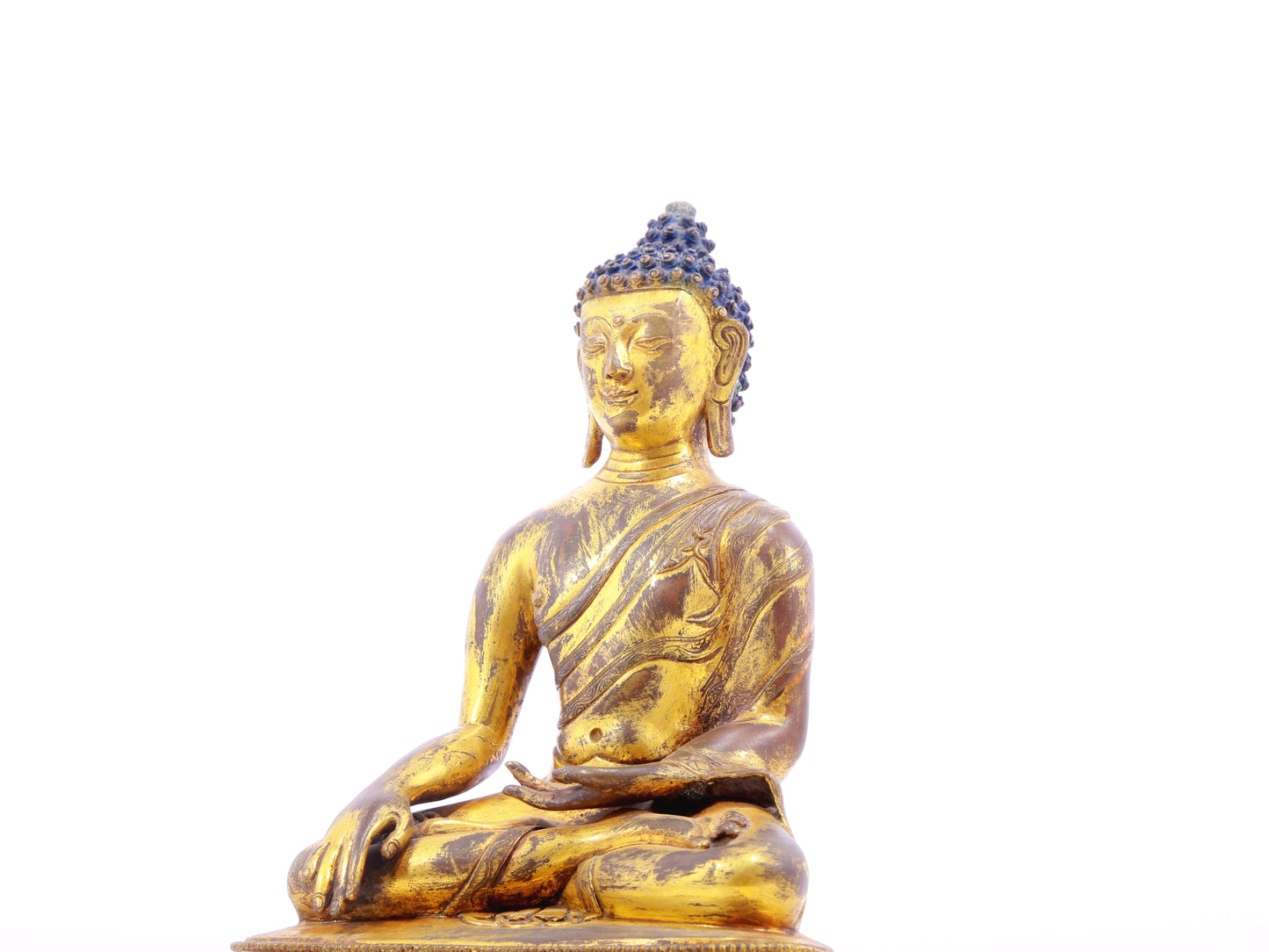 A serene alloy bronze Gautama Buddha