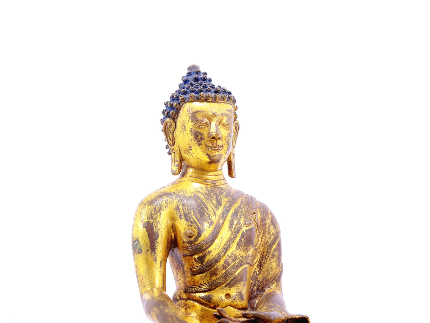 A serene alloy bronze Gautama Buddha