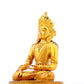 A serene gilt bronze statue of Bodhisattva