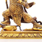 A serene gilt bronze Vajra statue