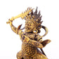 A serene gilt bronze Vajra statue