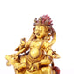 A serene gilt bronze Vajra statue