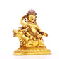 A serene gilt bronze Vajra statue