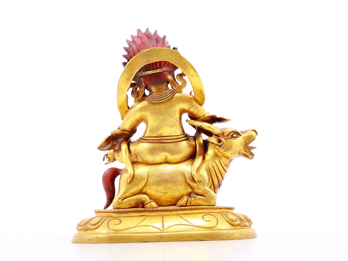 A serene gilt bronze Vajra statue