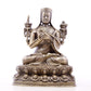 A serene gilt bronze statue of Tsongkhapa