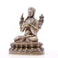 A serene gilt bronze statue of Tsongkhapa