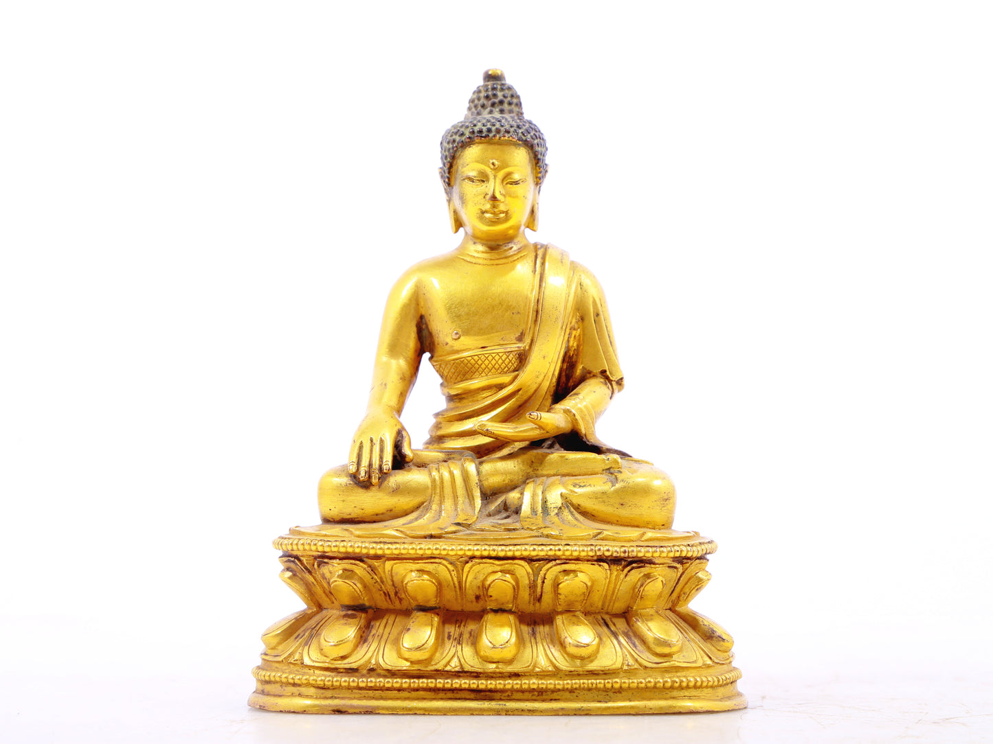 A serene alloy bronze Gautama Buddha