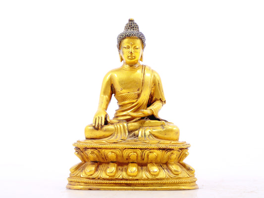 A serene alloy bronze Gautama Buddha